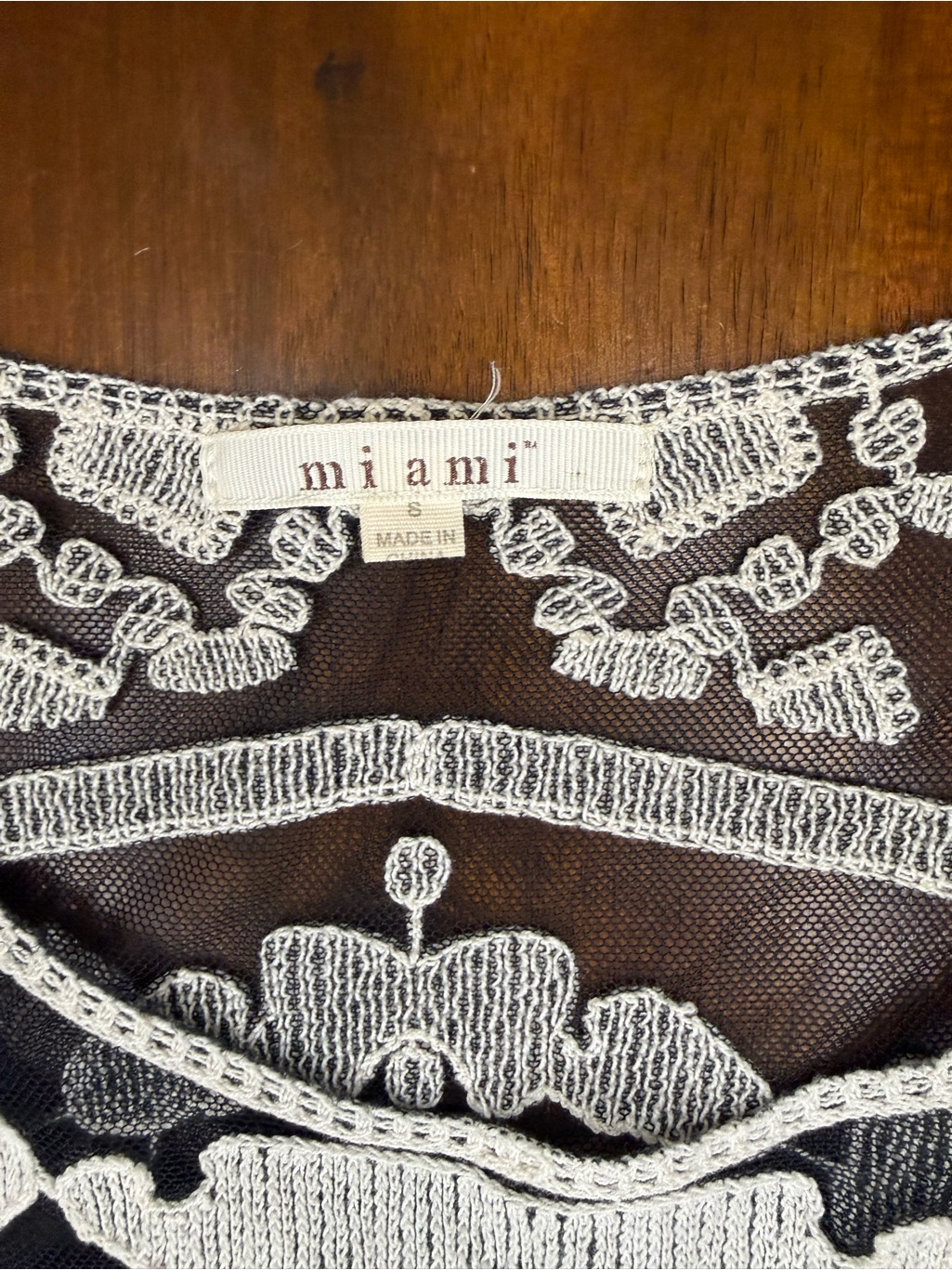 Miami White Embroidered Sheer Overlay Tunic — image 4 of 4